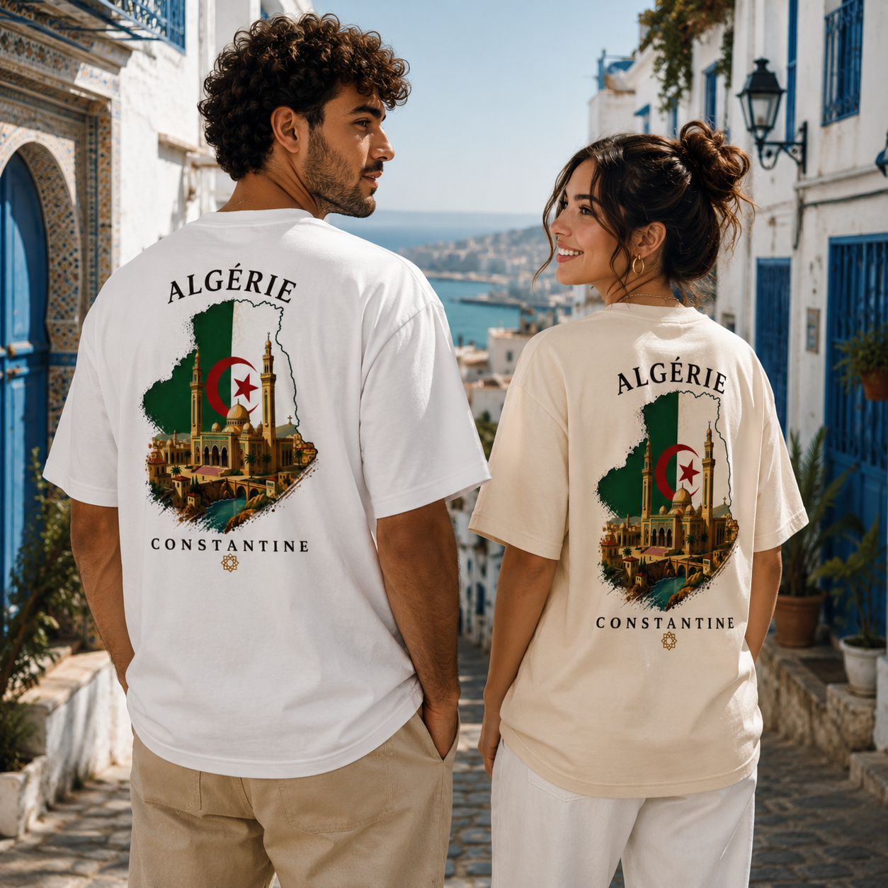 T-shirt LUXE coupe large 100% coton - Constantine Algérie