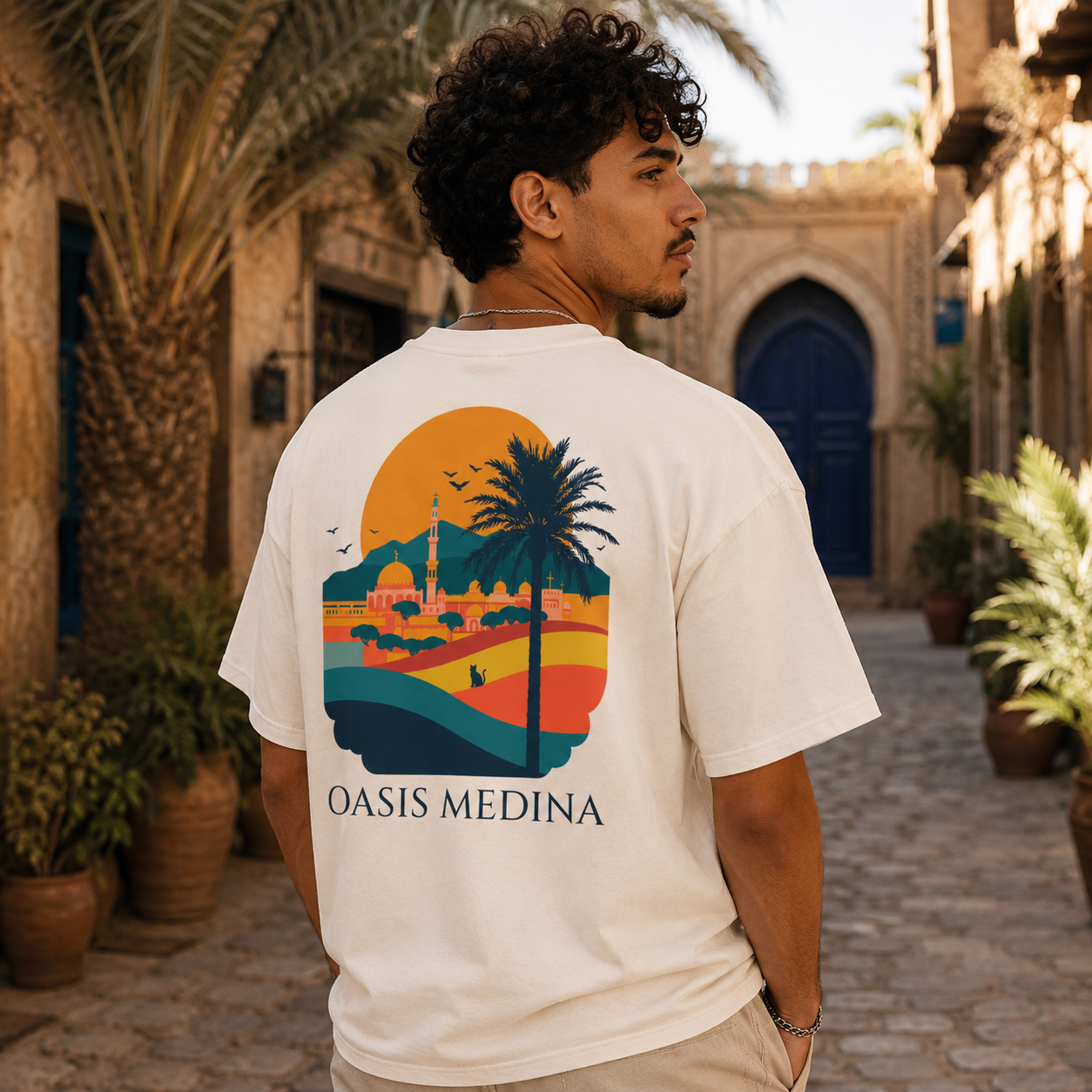 T-shirt Luxe coupe Large 100% coton - Oasis Medina
