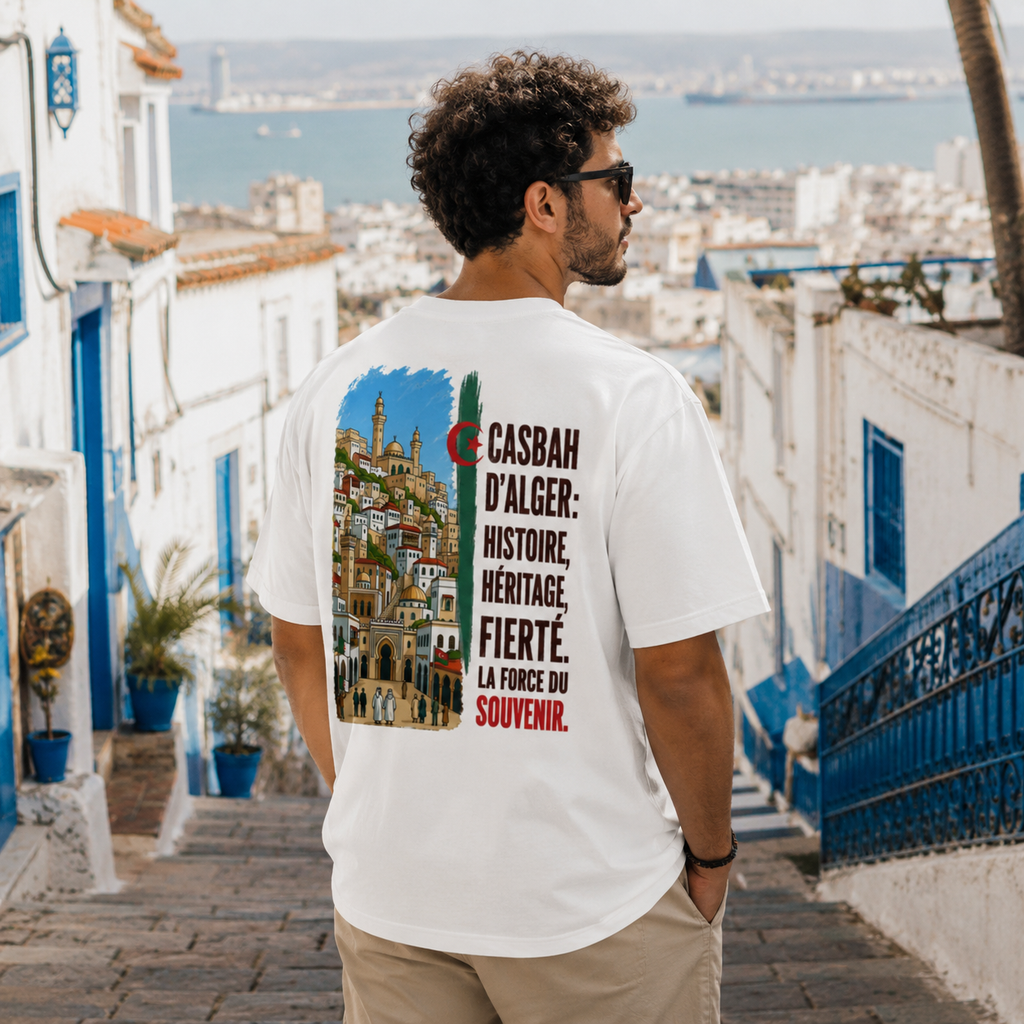 T-shirt LUXE coupe large 100% coton - Casbah Alger
