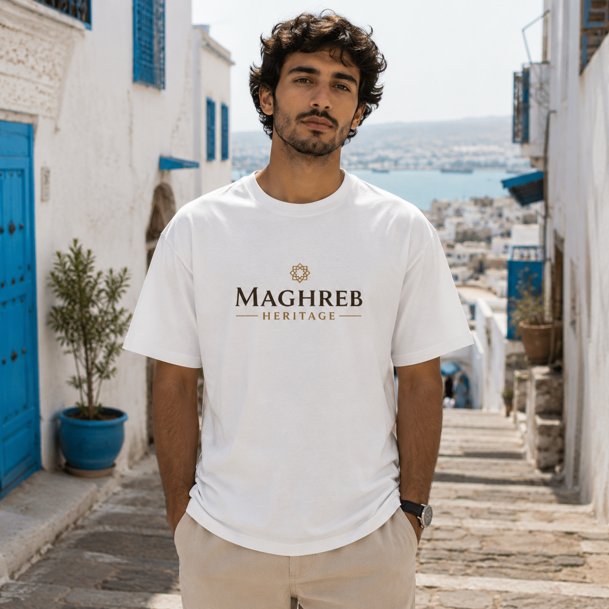 T-shirt LUXE coupe large 100% coton - Casbah Alger