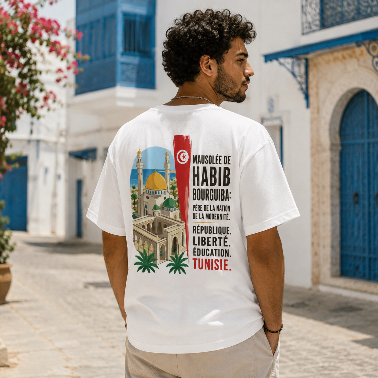T-shirt LUXE coupe large 100% coton - Bourguiba