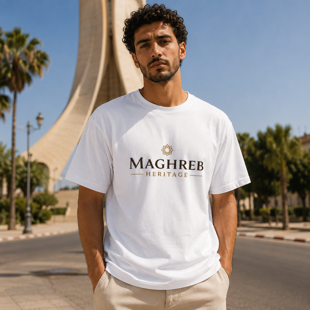 T-shirt LUXE coupe large 100% coton - Makam El Chahid