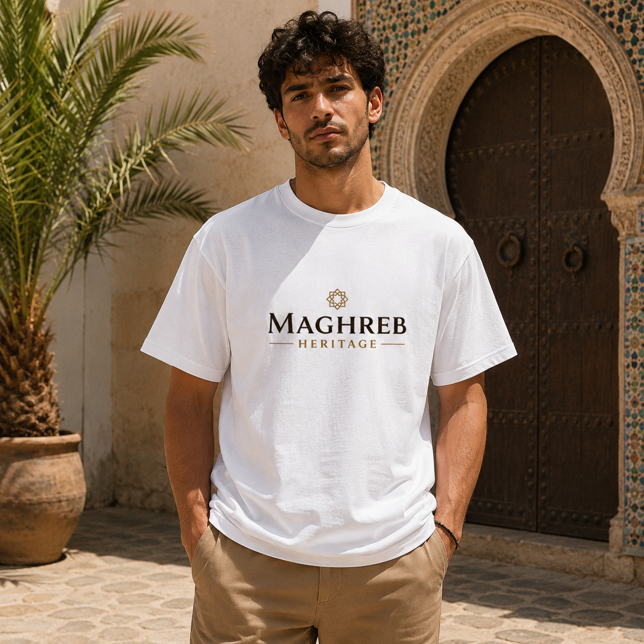 T-shirt LUXE coupe large 100% coton - Tour Hassan