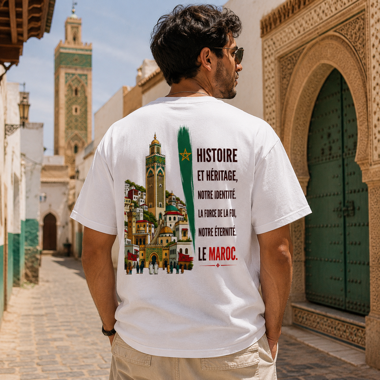 T-shirt LUXE coupe large 100% coton - Hassan II