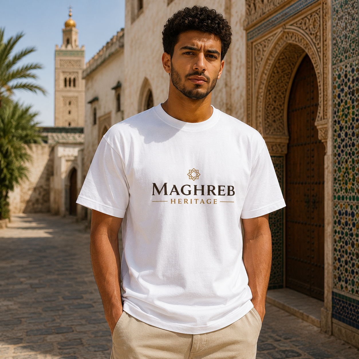 T-shirt LUXE coupe large 100% coton - Hassan II