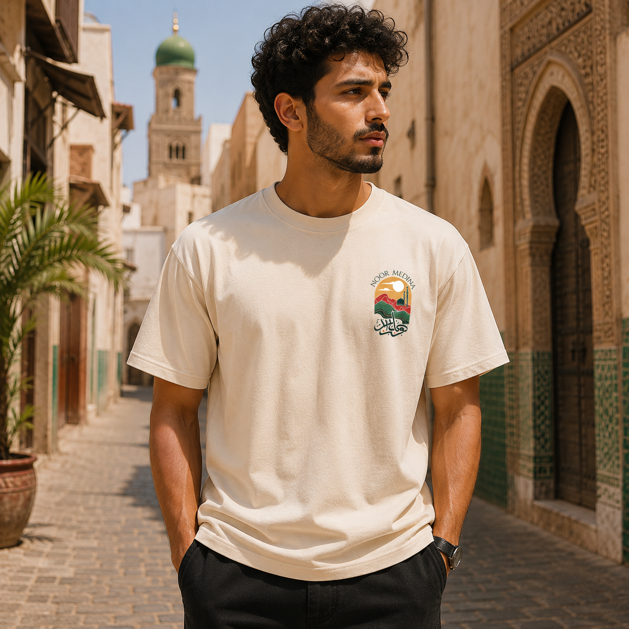 T-shirt LUXE coupe large 100% coton - Moon Medina