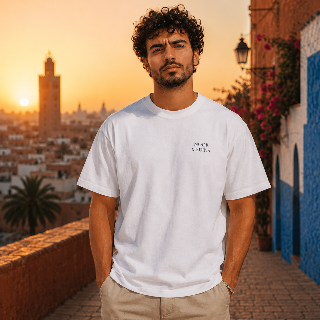 T-shirt LUXE coupe large 100% coton - Golden Medina