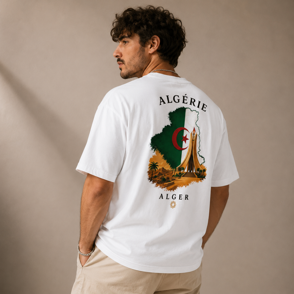 T-shirt LUXE coupe large 100% coton - Alger