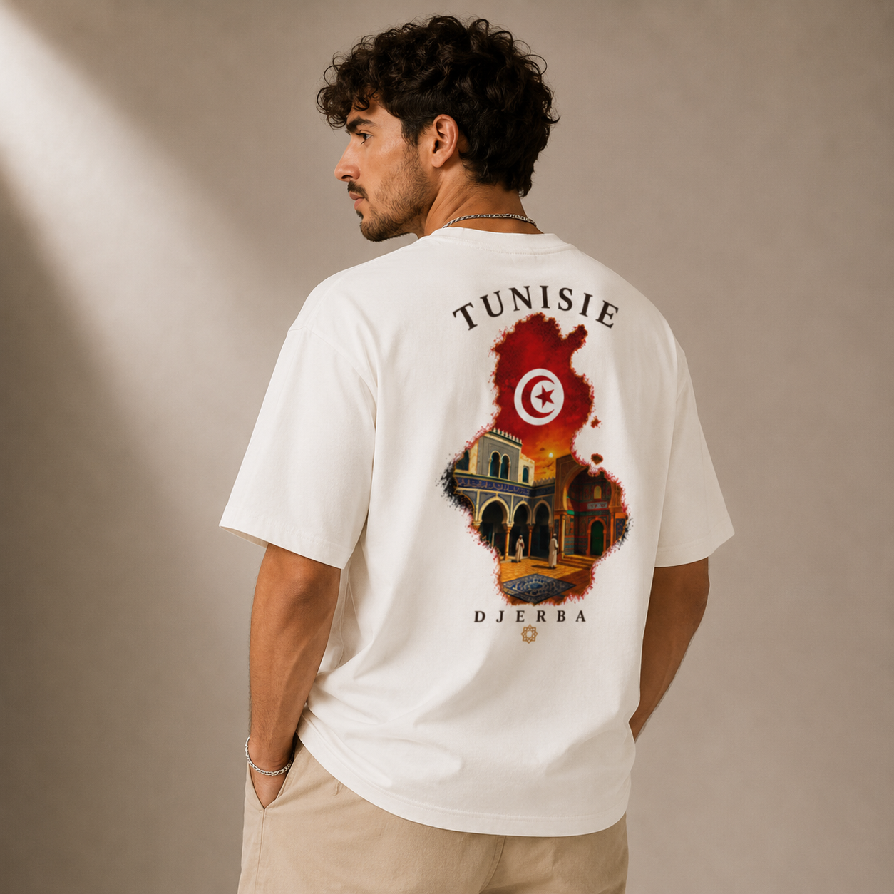 T-shirt LUXE coupe large 100% coton - Djerba Tunisie