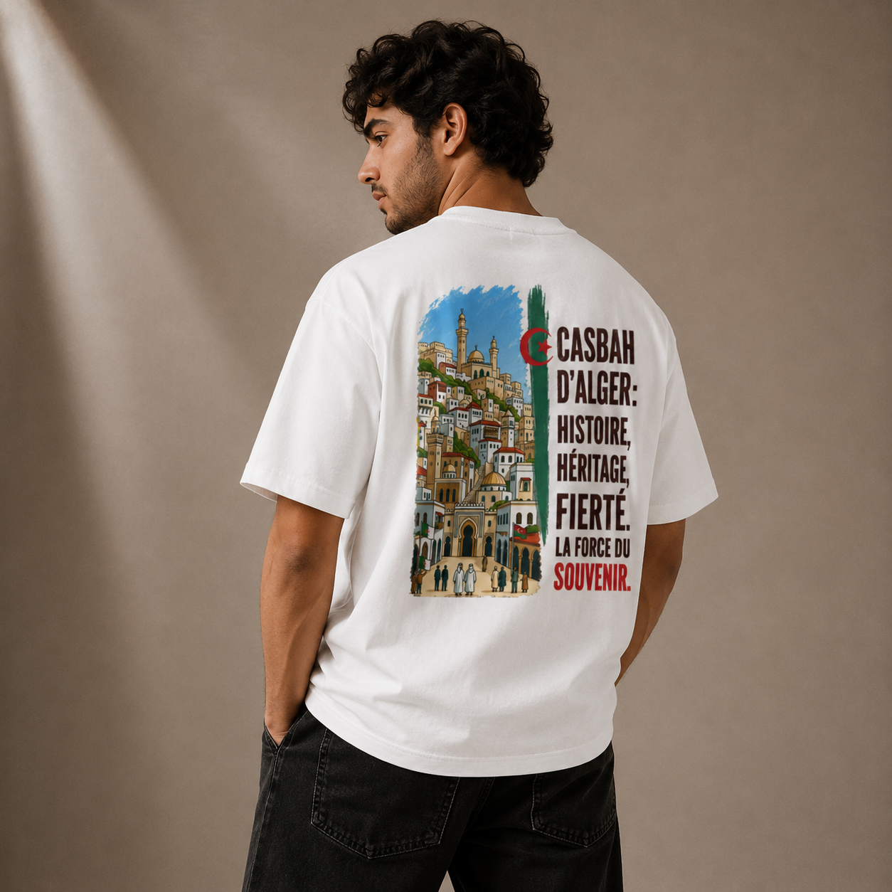 T-shirt LUXE coupe large 100% coton - Casbah Alger