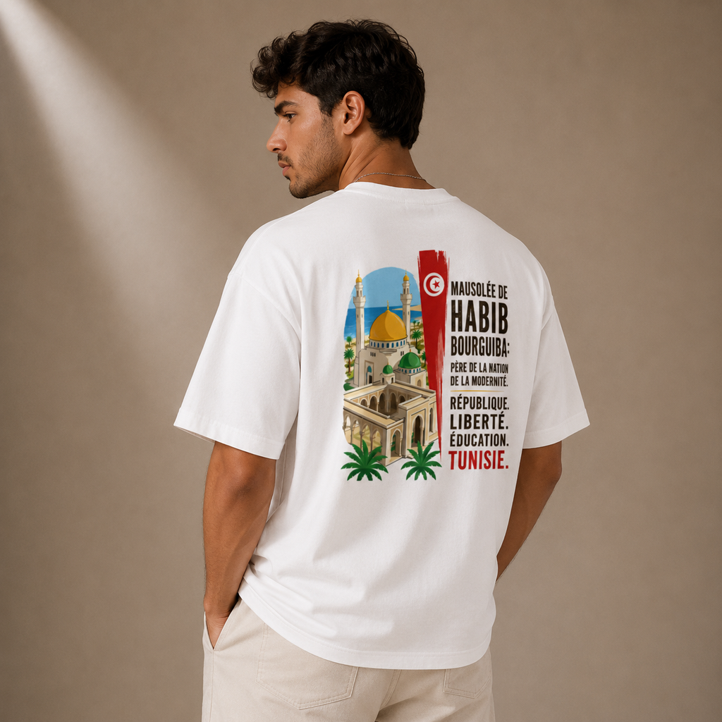 T-shirt LUXE coupe large 100% coton - Bourguiba