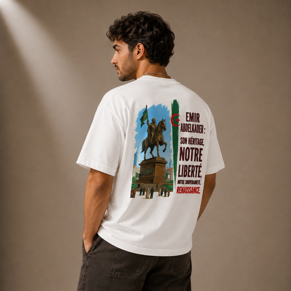 T-shirt LUXE coupe large 100% coton - Emir Abdelkader