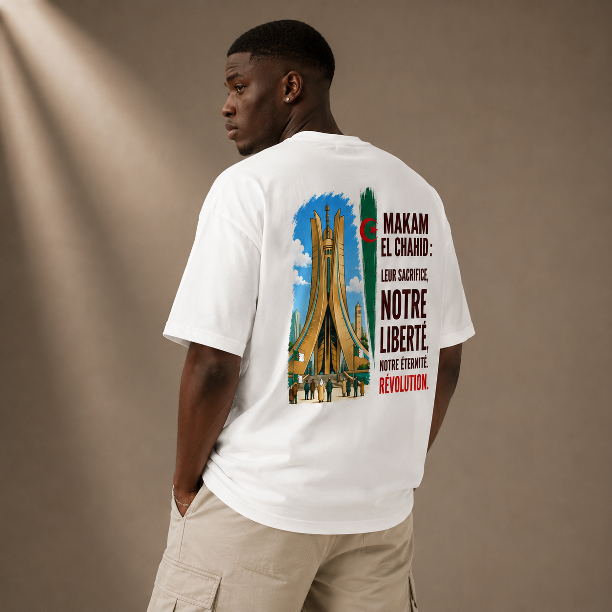 T-shirt LUXE coupe large 100% coton - Makam El Chahid