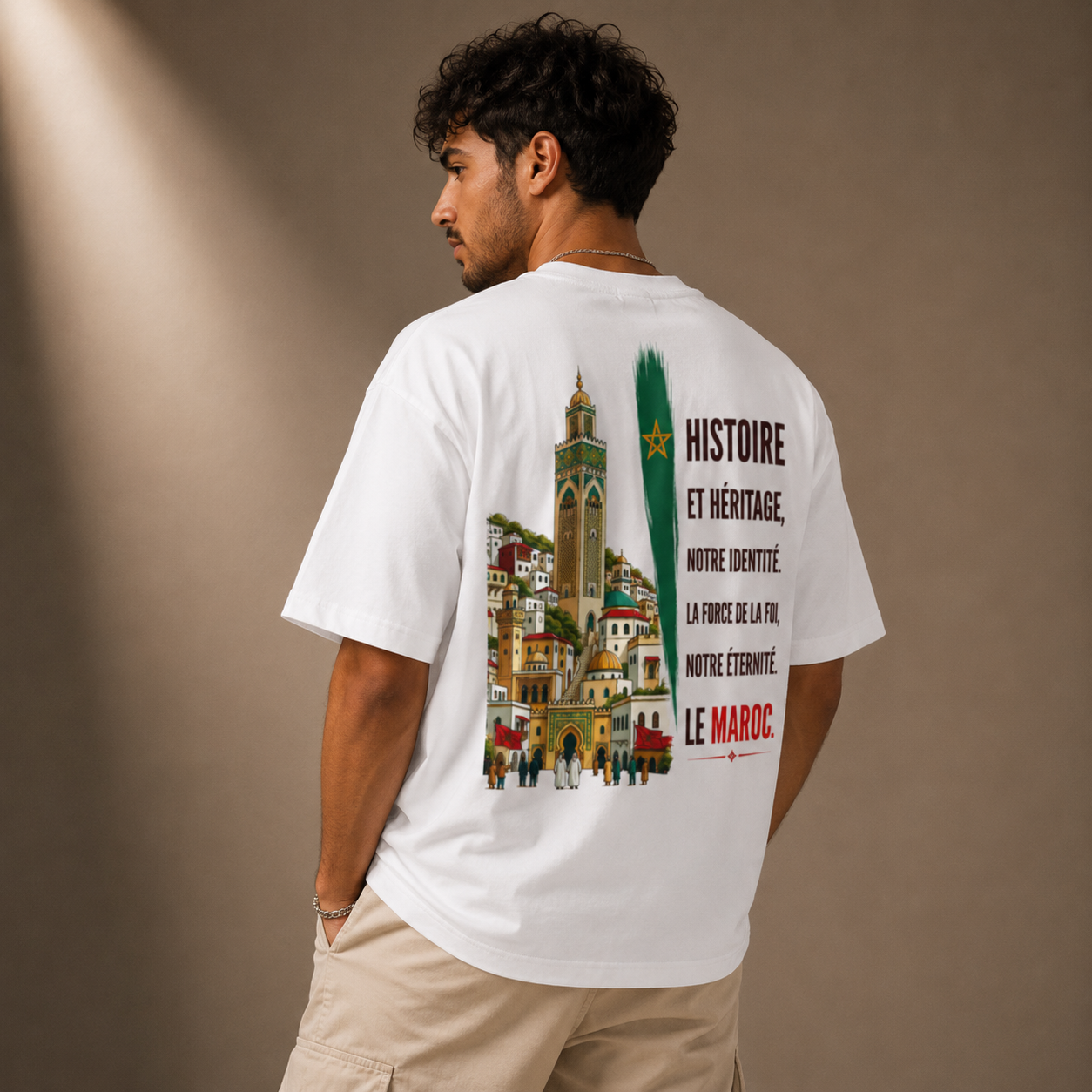 T-shirt LUXE coupe large 100% coton - Hassan II