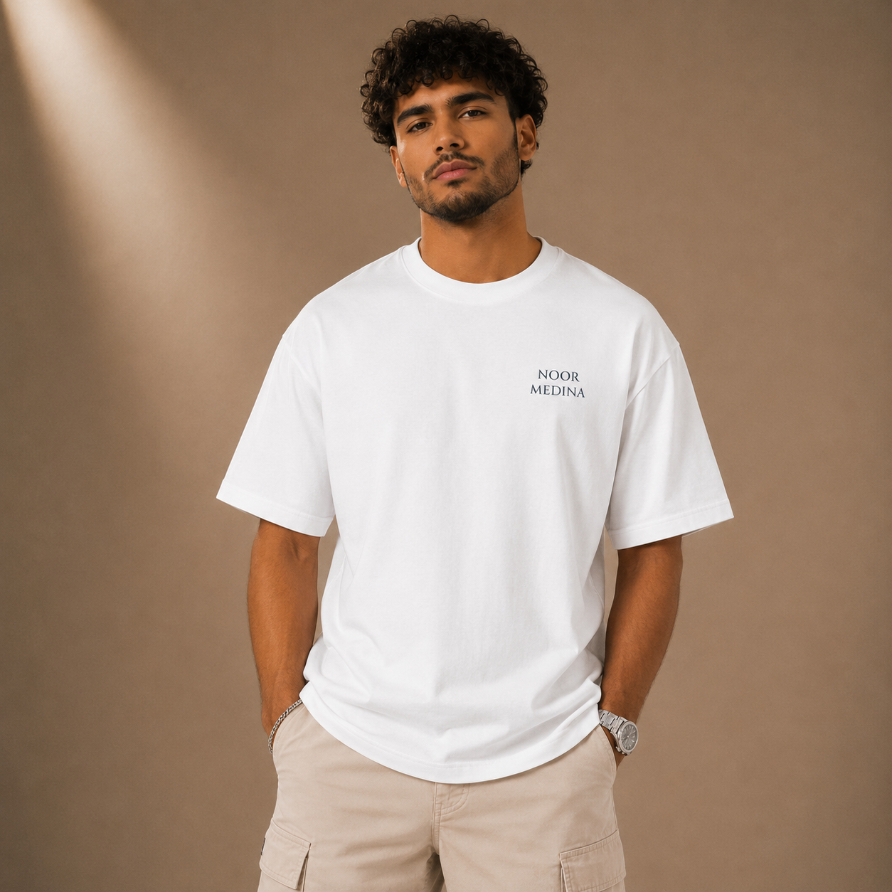 T-shirt LUXE coupe large 100% coton - Sahara Medina