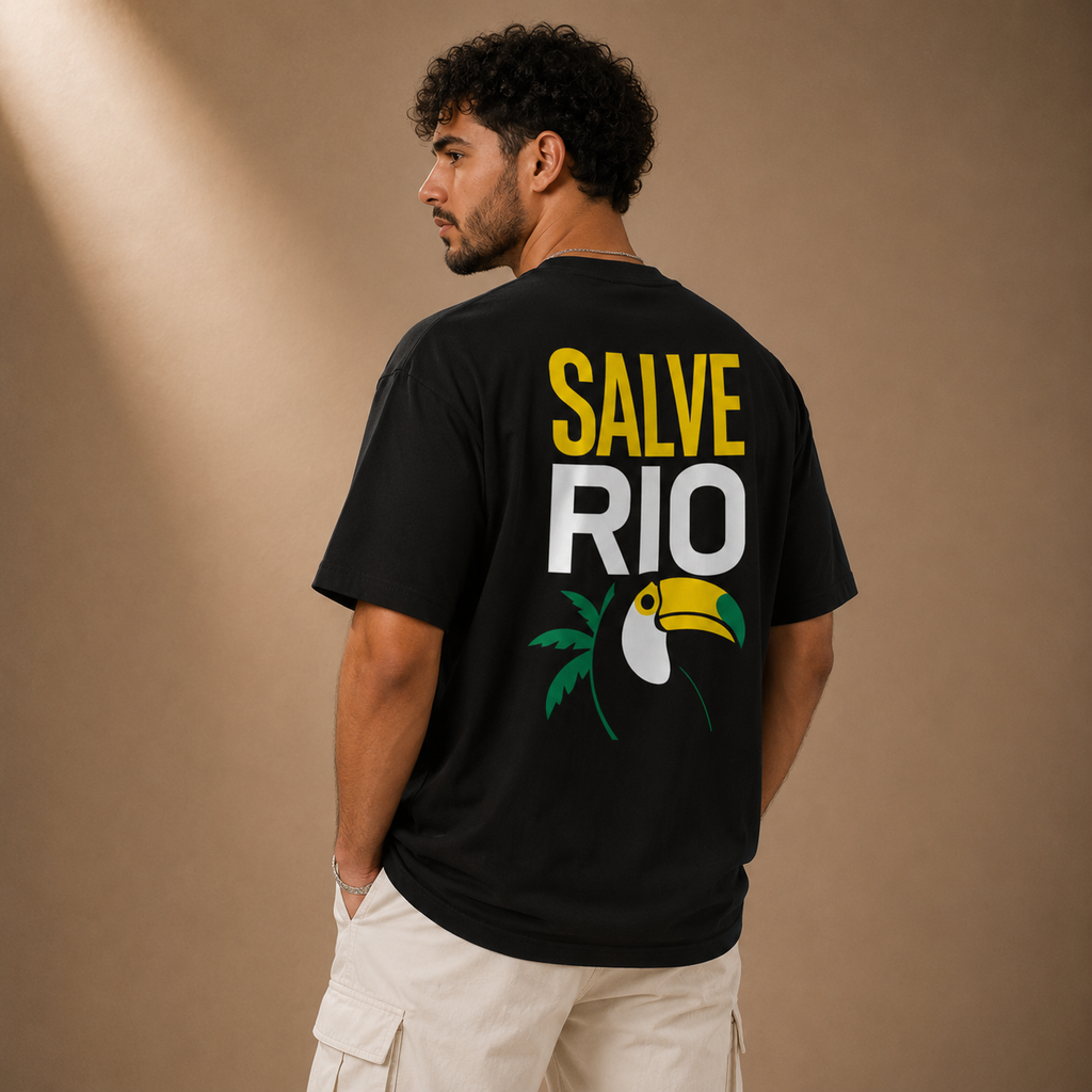 T-shirt coupe large 100% coton - Toucan Rio