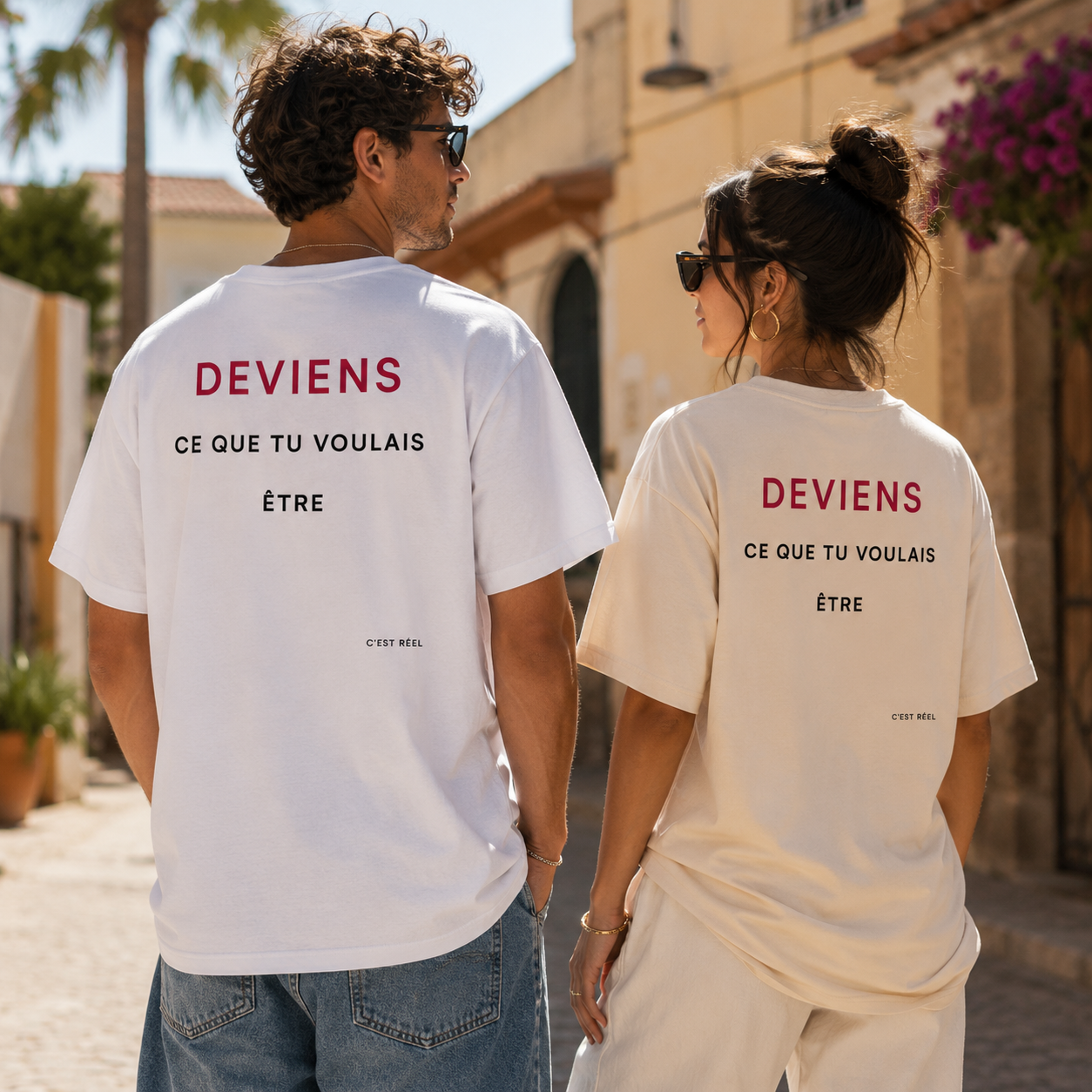 T-shirt LUXE coupe large 100% coton - Deviens