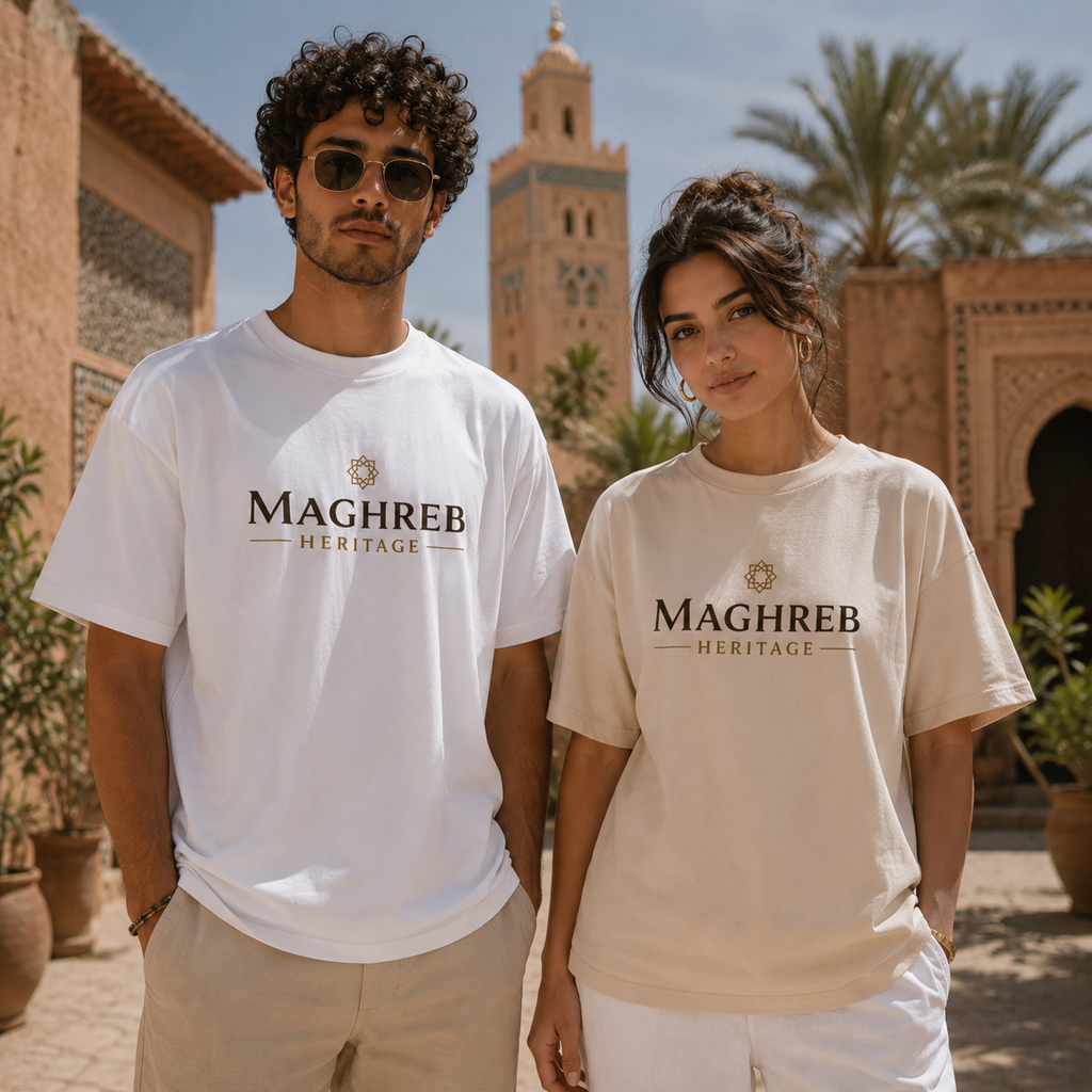 T-shirt LUXE coupe large 100% coton - Casablanca Maroc