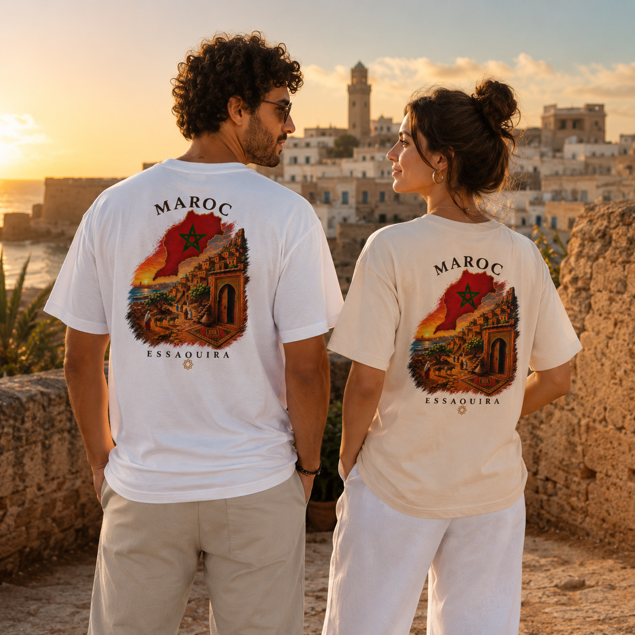 T-shirt LUXE coupe large 100% coton - Essaouira