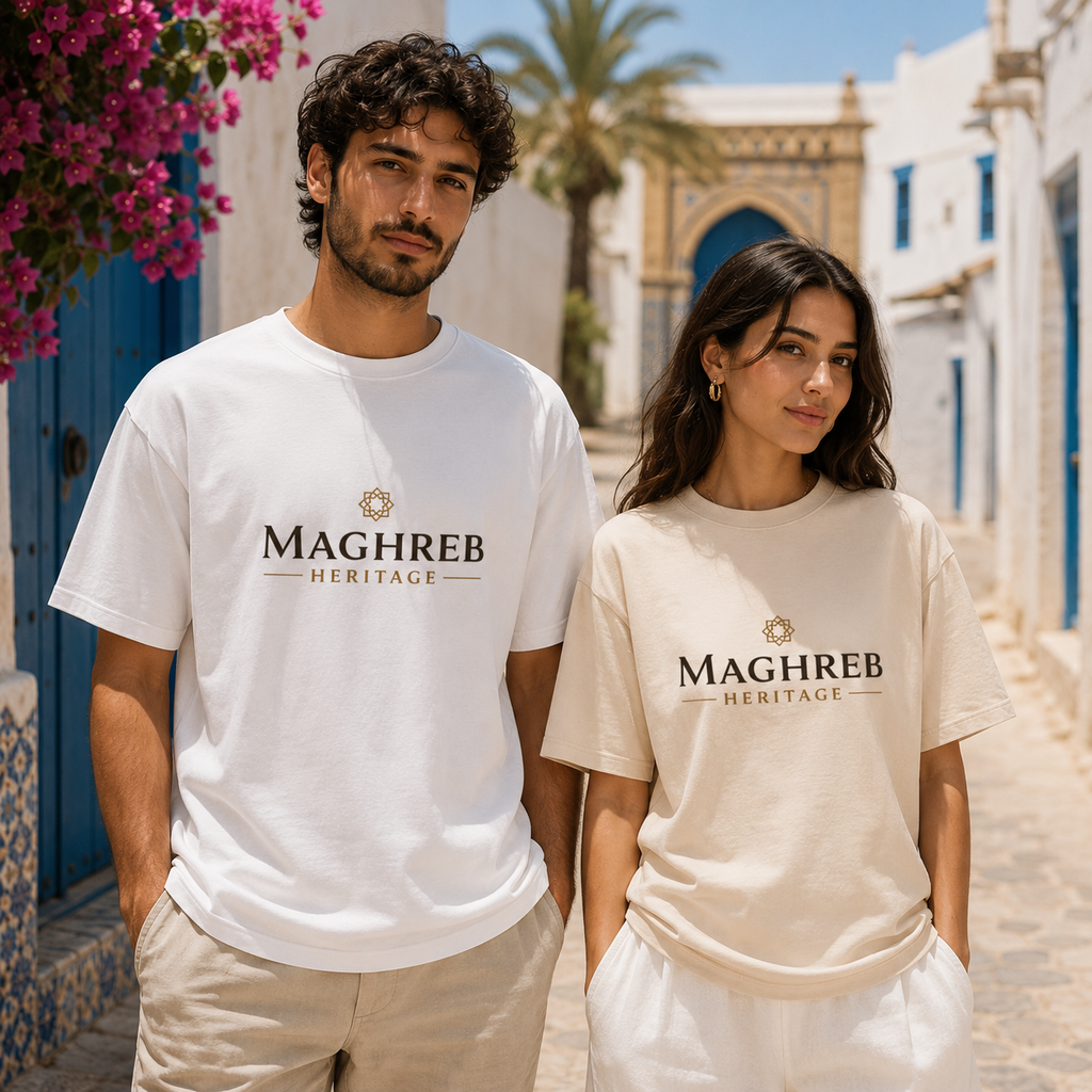 T-shirt LUXE coupe large 100% coton - Djerba Tunisie