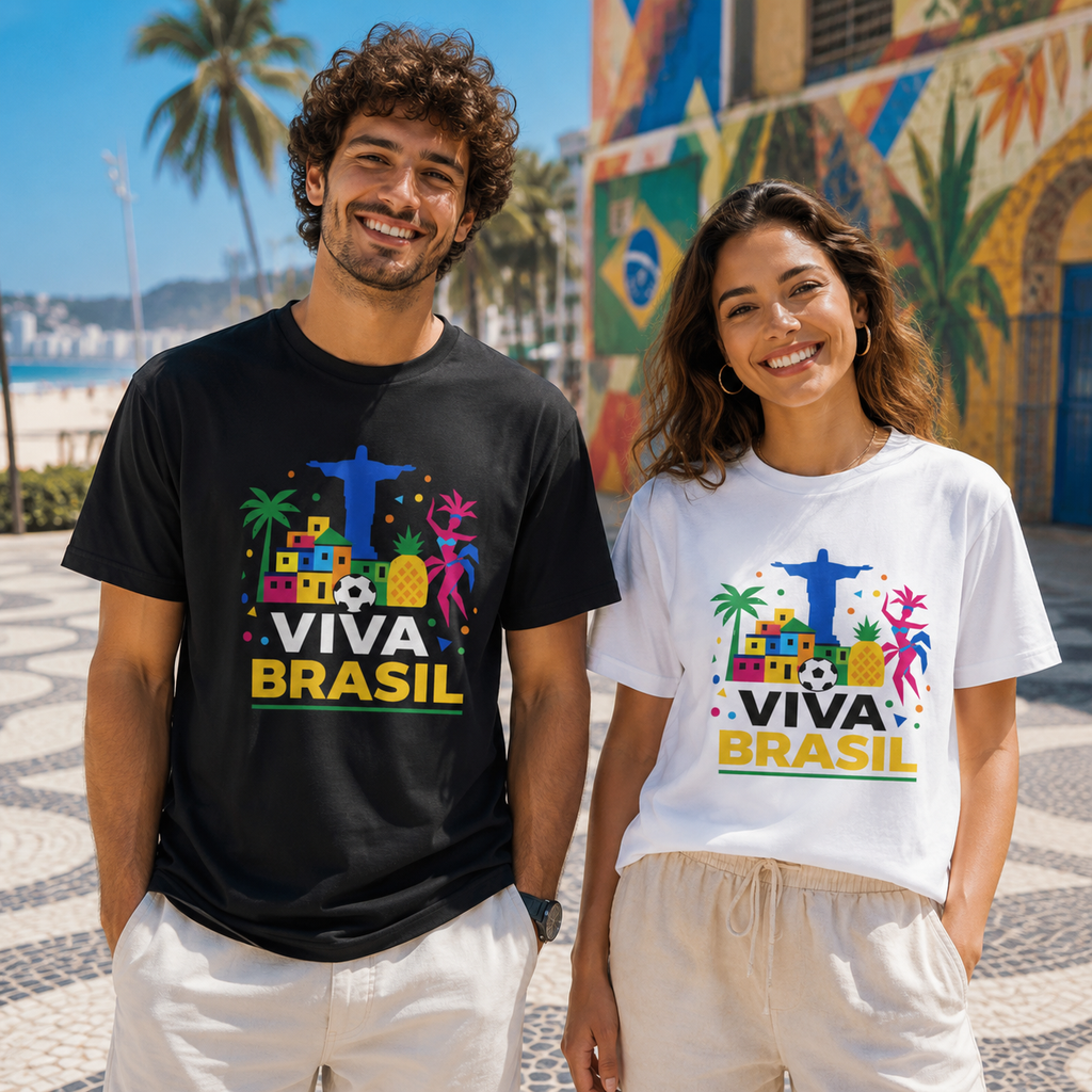 T-shirt LUXE coupe large 100% coton - Viva Brasil