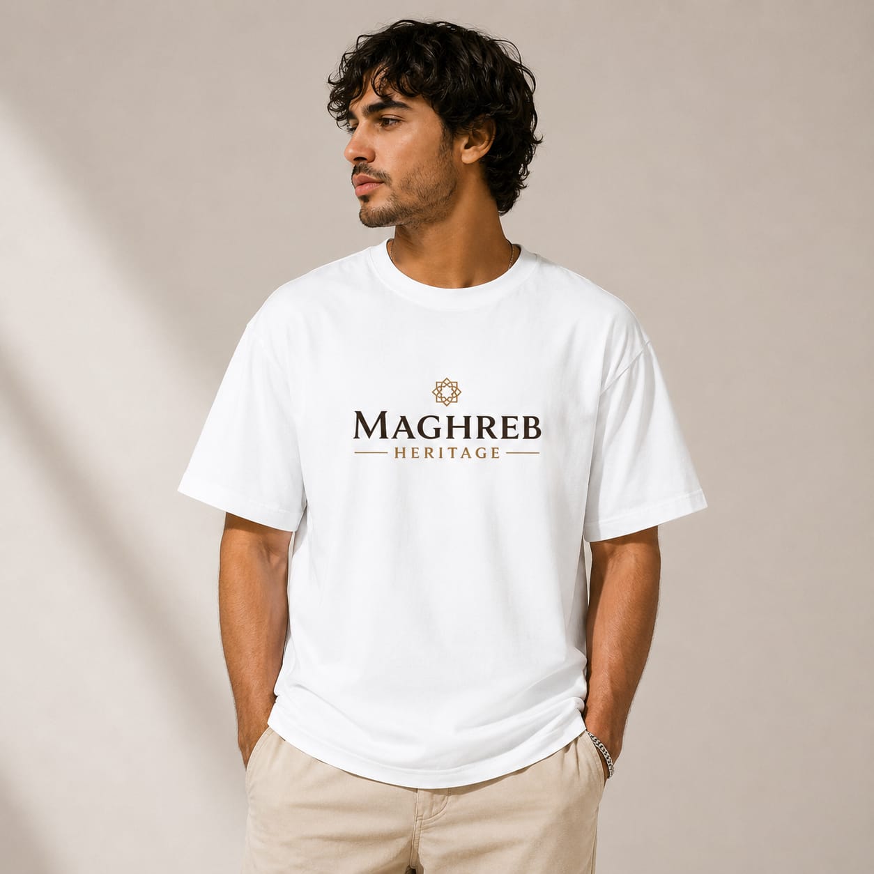 T-shirt LUXE coupe large 100% coton - Casbah Alger