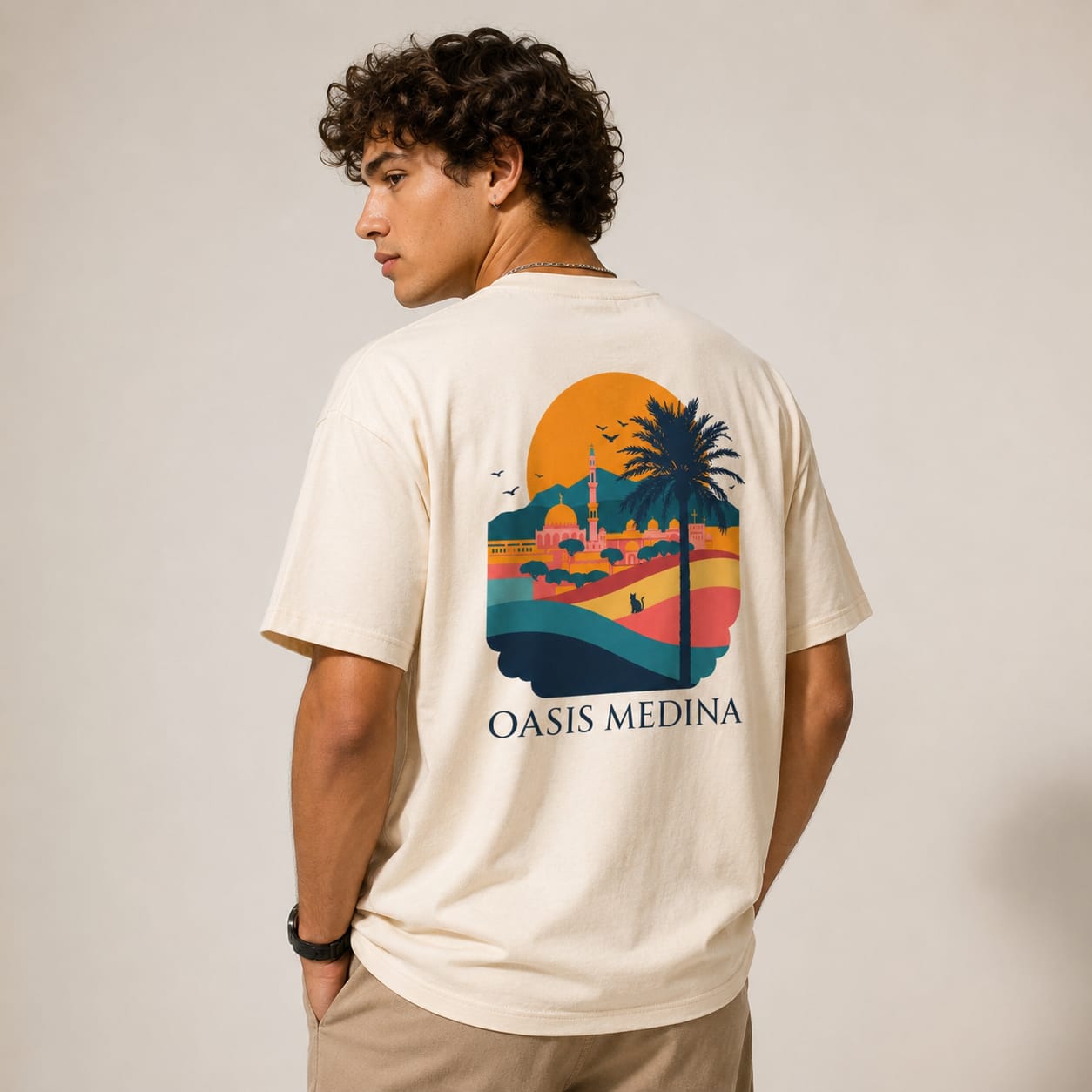 T-shirt Luxe coupe Large 100% coton - Oasis Medina